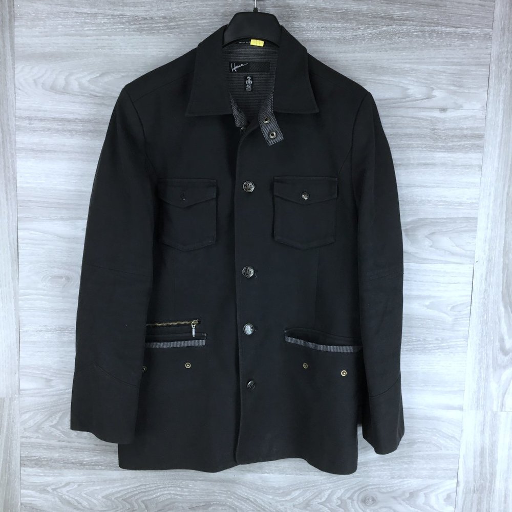 House of Howe Black Wool Blend Jacket Coat